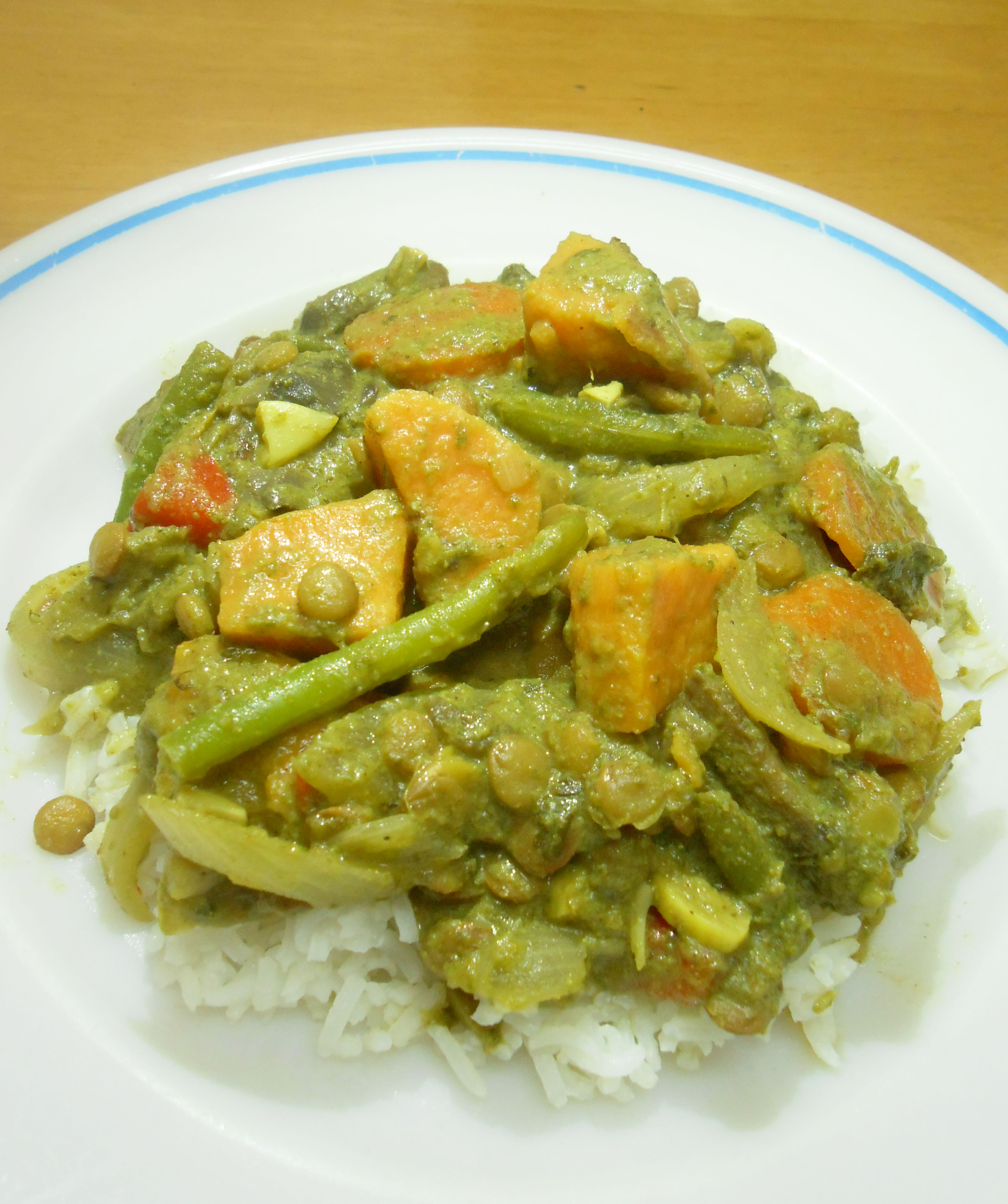 non Thai green curry