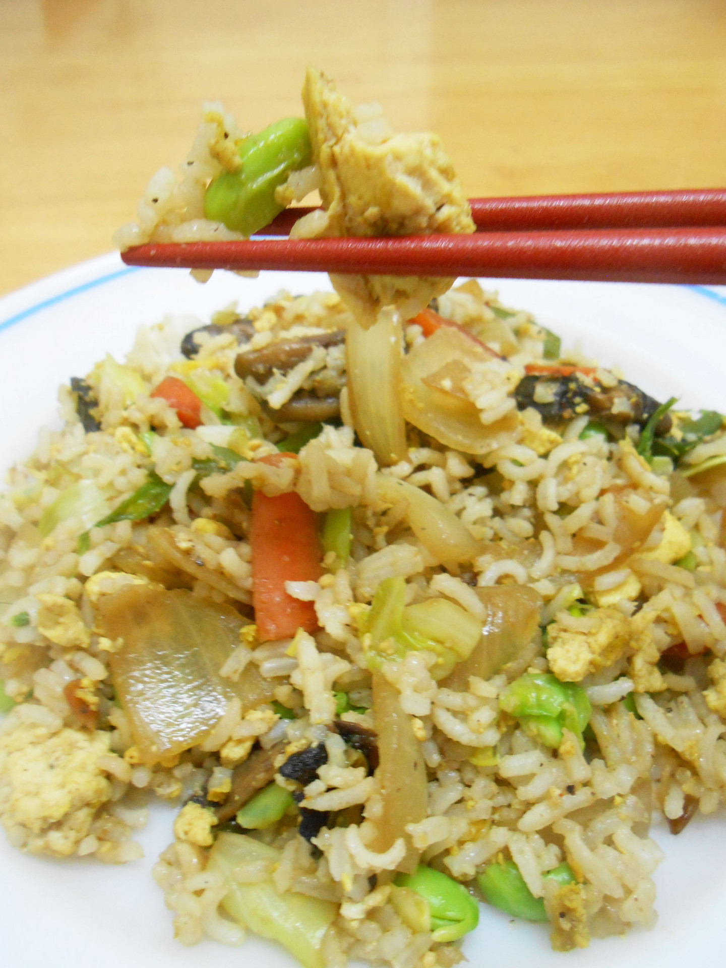 Vegan Fried Rice with Scrambled Tofu