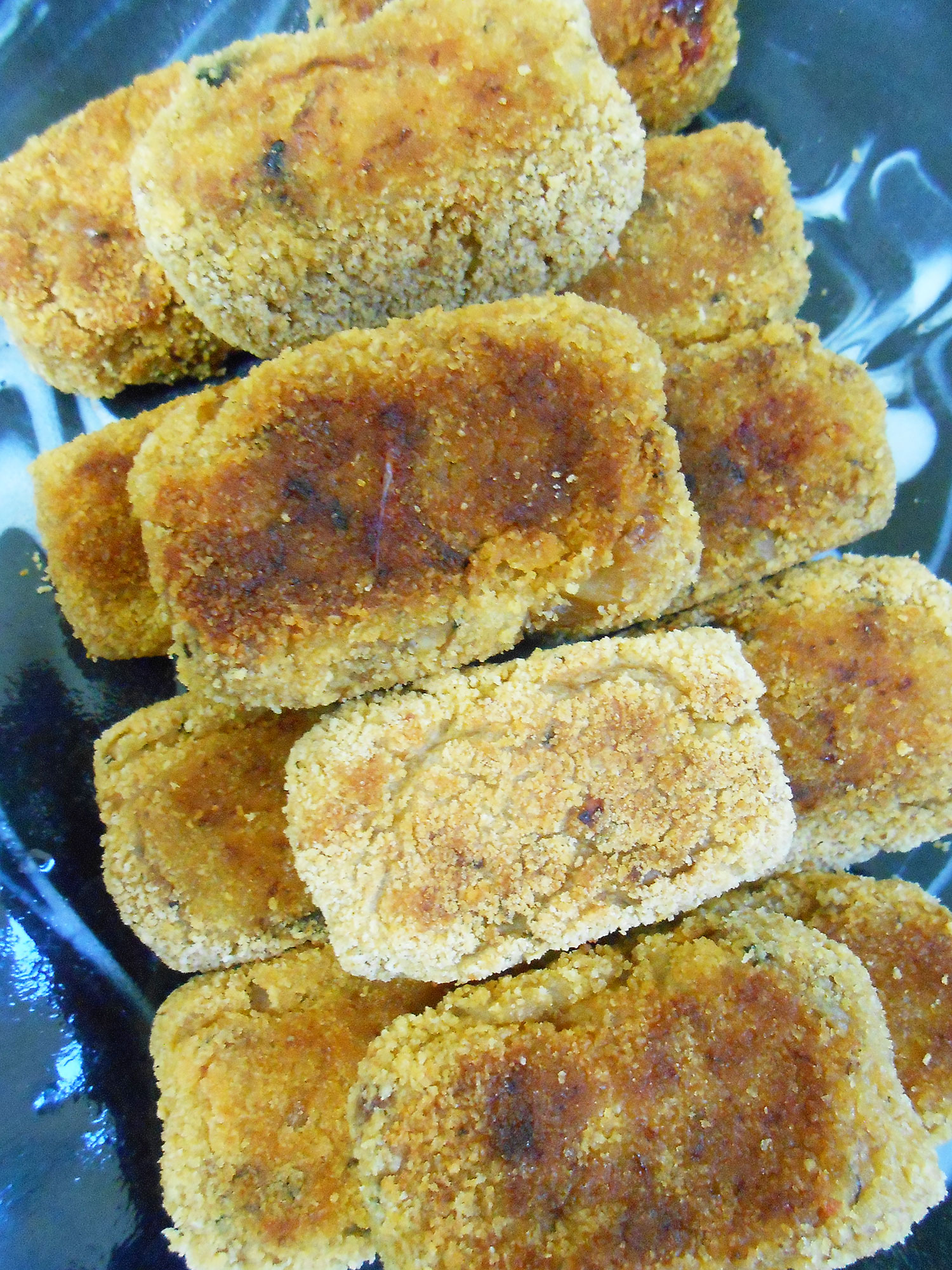 oven croquettes with leftover patty filling