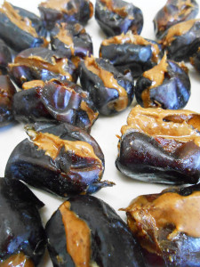 vegan chocolate covered stuffed dates