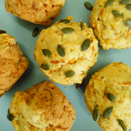 vegan butternut squash savoury muffins